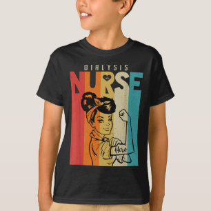 Vintage Rosie The Riveter Dialysis Nurse T-Shirt