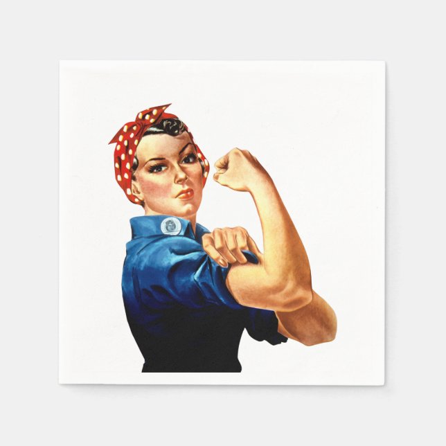 Vintage Rosie the Riveter Napkins (Front)