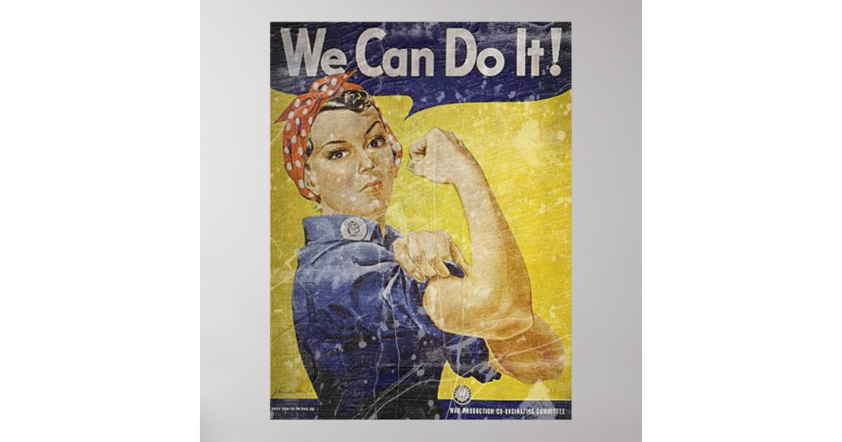 Rosie Riveter with Customize Text Poster