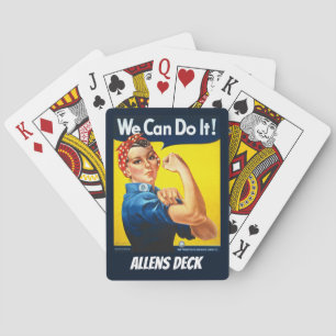 Vintage Rosie the Riveter Poster Playing Cards