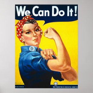 Vintage Rosie the Riveter War Poster