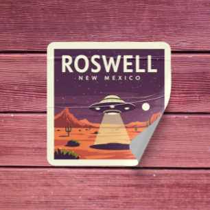Vintage Roswell New Mexico Square Sticker