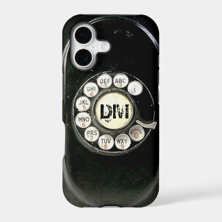 Vintage rotary dial bakelite phone, add initials iPhone 17 case