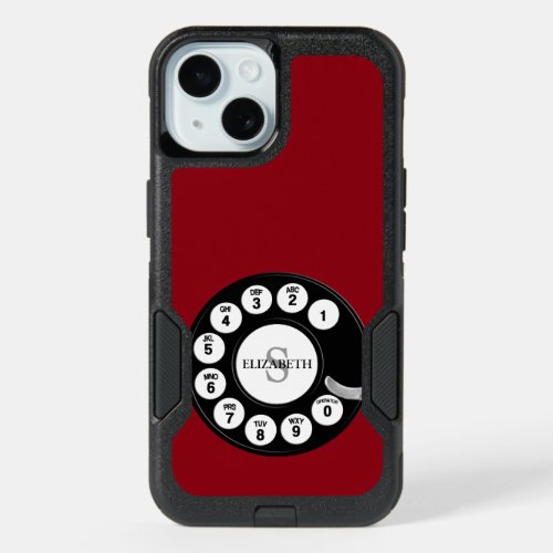 Vintage Rotary Dial Red iPhone 15 Case