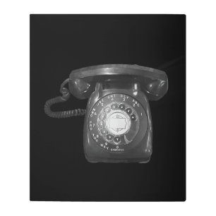 Vintage Rotary Phone 80s Metal Print