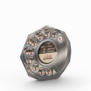 Vintage Rotary Phone Acrylic Award