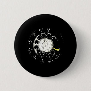 Vintage Rotary Phone Dial Pattern Telephone Button