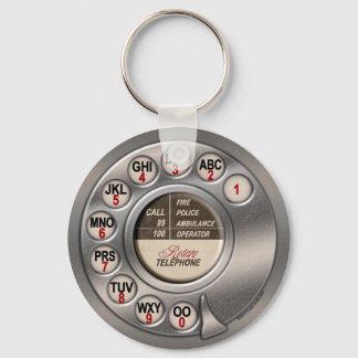 Vintage Rotary Phone Keychain
