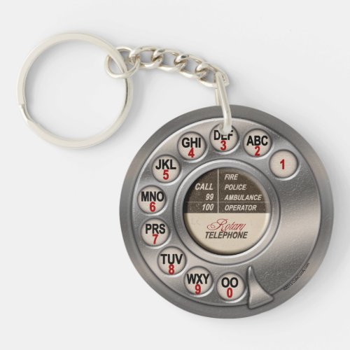 Vintage Rotary Phone Keychain