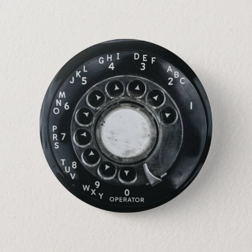 Vintage Rotary Phone Pinback Button