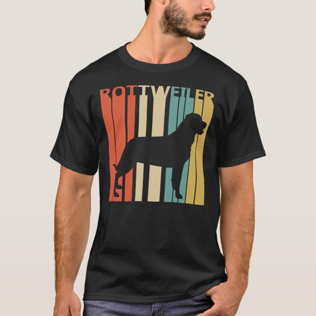 Vintage Rottweiler Dog 7 T-Shirt (Front)