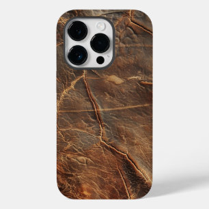 Vintage Rough Leather Texture Case-Mate iPhone 14 Pro Case