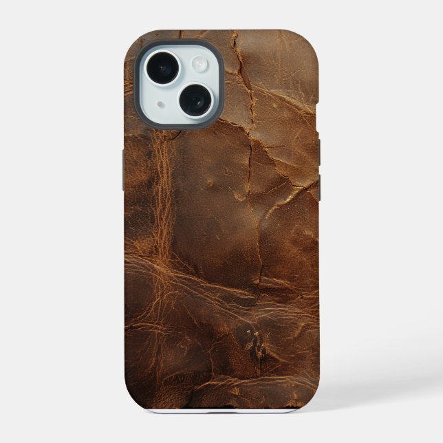 Vintage Rough Leather Texture  Iphone Case (Back)