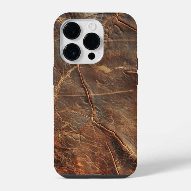 Vintage Rough Leather Texture  Iphone Case (Back)
