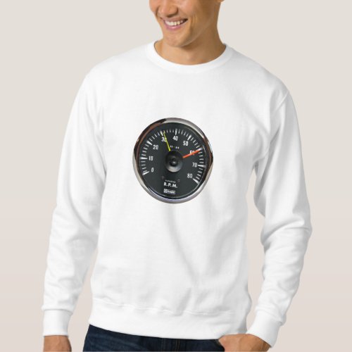 Vintage Round Analog Auto Tachometer Sweatshirt