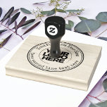 Vintage Round Custom Logo and Text Business Rubber Stamp<br><div class="desc">Personalize this Vintage Round Custom Logo and Text Business rubber stamp with your custom business logo, perfect for rustic jar labels, return address, small business stationery, crafts, etsy shop supplies, homemade wrapping paper, delicious office gifts, scrapbooking. Create your unique stamp with this vintage distressed round design, upload your own logo,...</div>