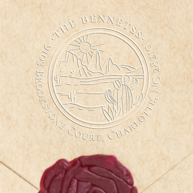 Vintage Round Desert Cactus Embosser (Creator Uploaded)