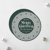 Vintage Round Green + Off White Celtic