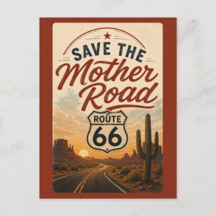 Vintage Route 66 Desert Heritage Preservation Postcard