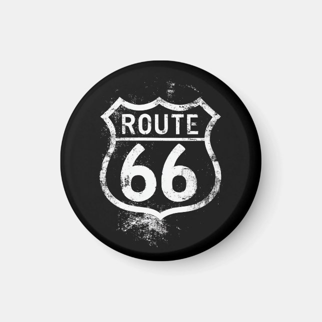 Vintage Route 66 Distressed Sign Americana Travel  Magnet (Front)