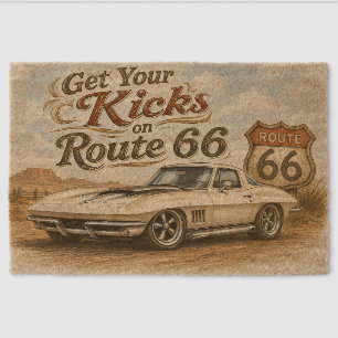 Vintage Route 66 Door Mat