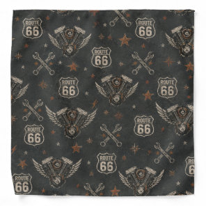 Vintage Route 66 Garage Style Bandana