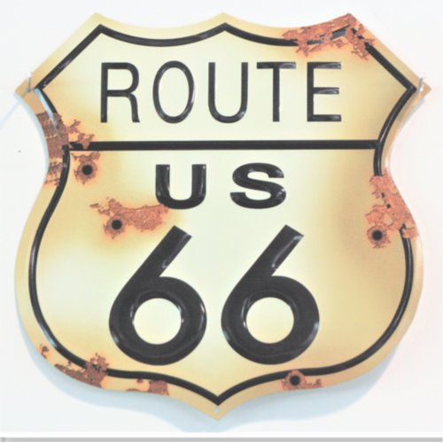 Vintage Route 66 Highway Road Sign Sticker