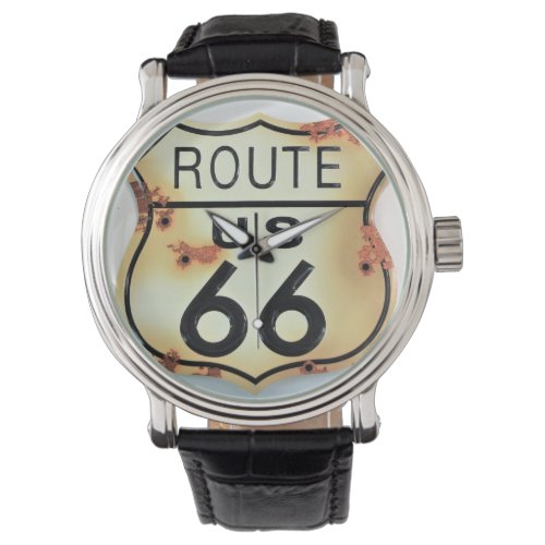 Vintage Route 66 Highway Road Sign Watch