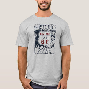 Vintage Route 66 Historic Highway Map Street Sign T-Shirt