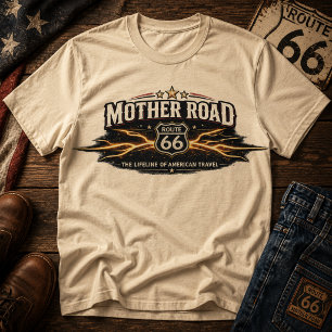 Vintage Route 66 Mother Road Lifeline Americana T-Shirt