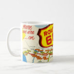Vintage Route 66 Mug<br><div class="desc">A wonderful, colorful vintage postcard for Route 66 repurposed!</div>