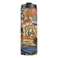 Vintage Route 66, nostalgic poster.