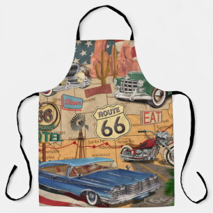 Vintage Route 66 poster. Apron
