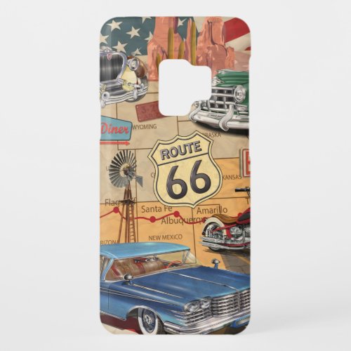 Vintage Route 66 poster Case_Mate Samsung Galaxy S9 Case