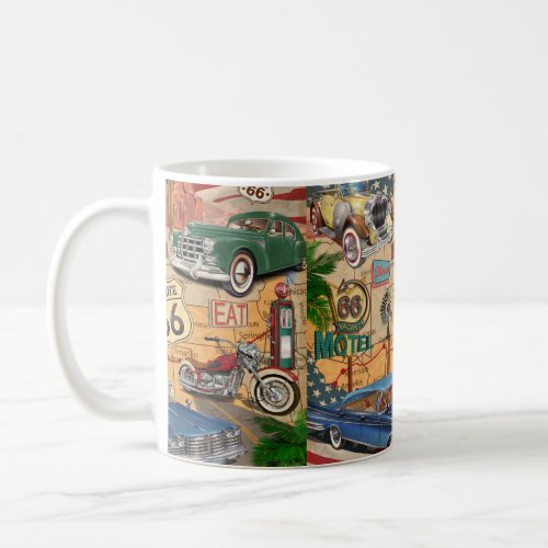 Vintage Route 66 poster Coffee Mug
