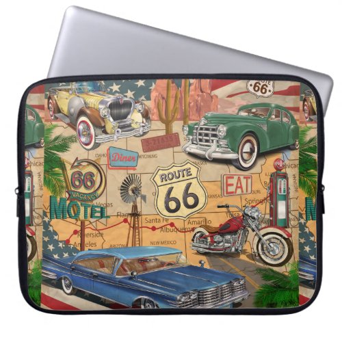 Vintage Route 66 poster Laptop Sleeve