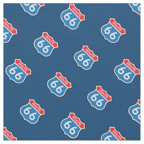 Vintage Route 66 Street Signs Fabric