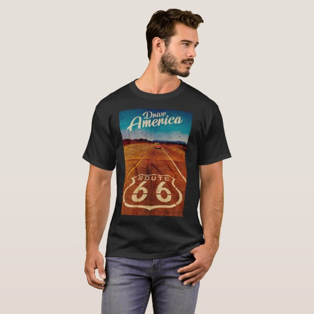 Vintage Route 66 T-Shirt (Front Full)