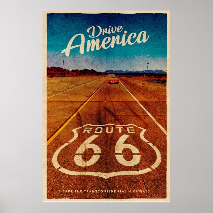 Vintage Route 66 Travel Poster | Zazzle.com