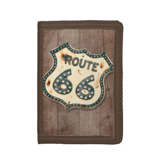 vintage Route 66 Trifold Wallet