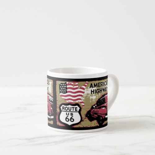 Vintage Route US 66 Espresso Cup