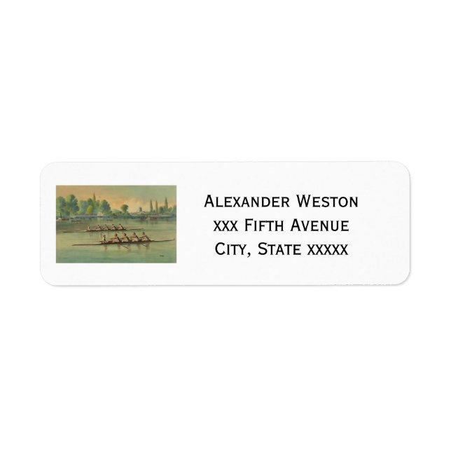 Vintage Rowers Crew Race Boat Race Label (Front)