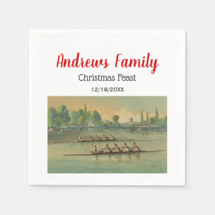 Vintage Rowers Crew Race Boat Race Napkins