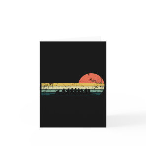 Vintage Rowing Crew Funny Rower Boating Team Gift  Card