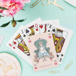 Vintage Royal Alice in Wonderland Heart Playing Cards