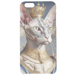 Vintage Royal Anthropomorphic Sphinx Cat InCrown Clear iPhone 6 Plus Case