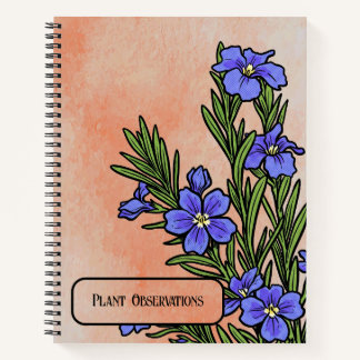 Vintage Royal Blue Dampiera Notebook