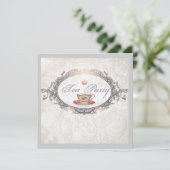 Vintage Royal Bridal Shower Tea Party Invitation (Standing Front)
