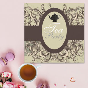 Vintage Royal Bridal Shower Tea Party Invitation