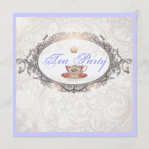 Vintage Royal Bridal Shower Tea Party Invitation